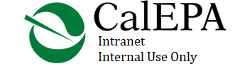 CalEPAs logo that also says Intranet Internal Use Only with the leaf.