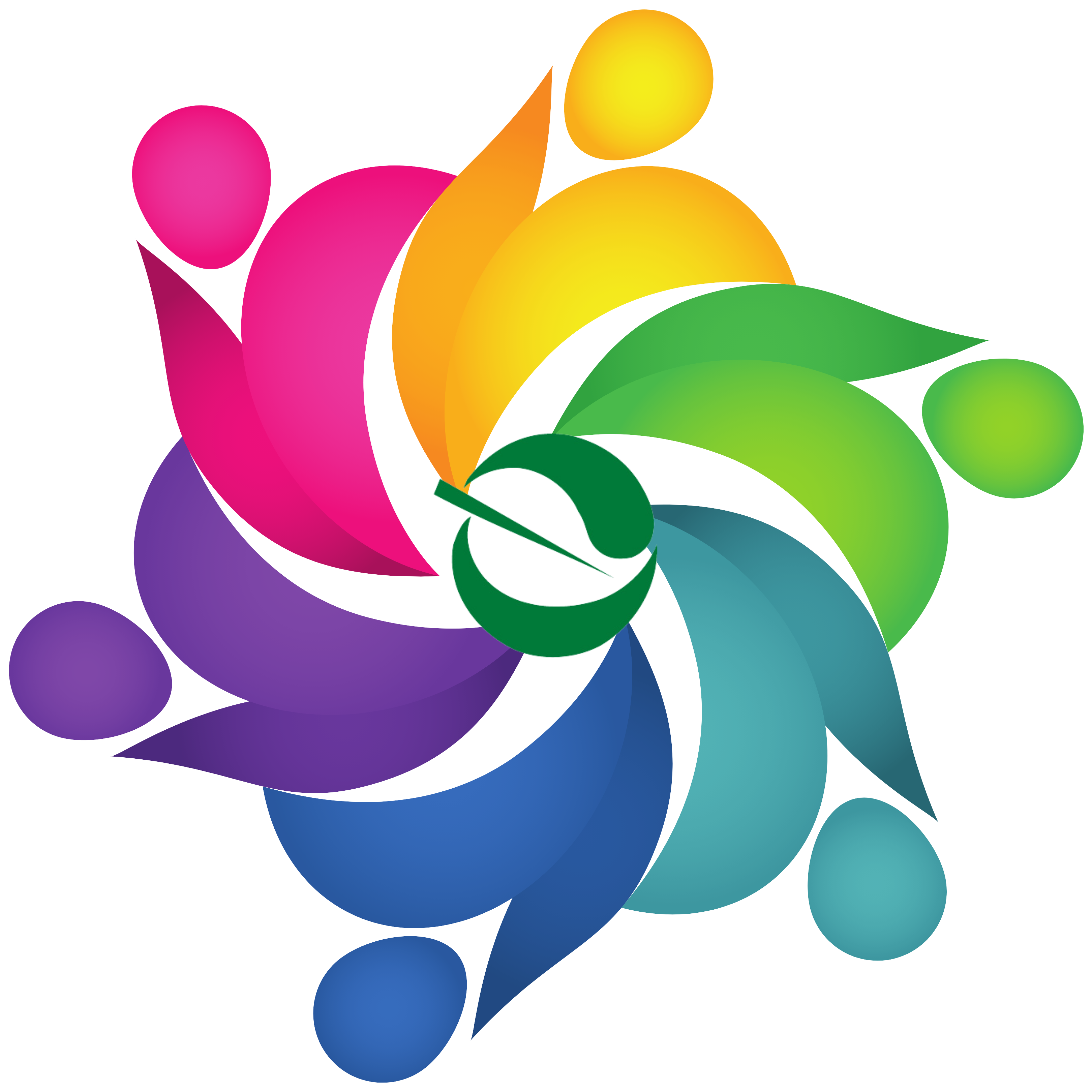 The Affinity Groups logo with 6 icons of people surrounding the CalEPA icon